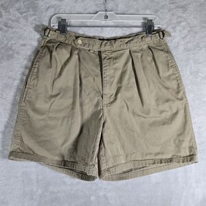Polo Ralph Lauren Vintage Pleated Shorts Mens Size 32 Chinos 90s Tan 5.5”
